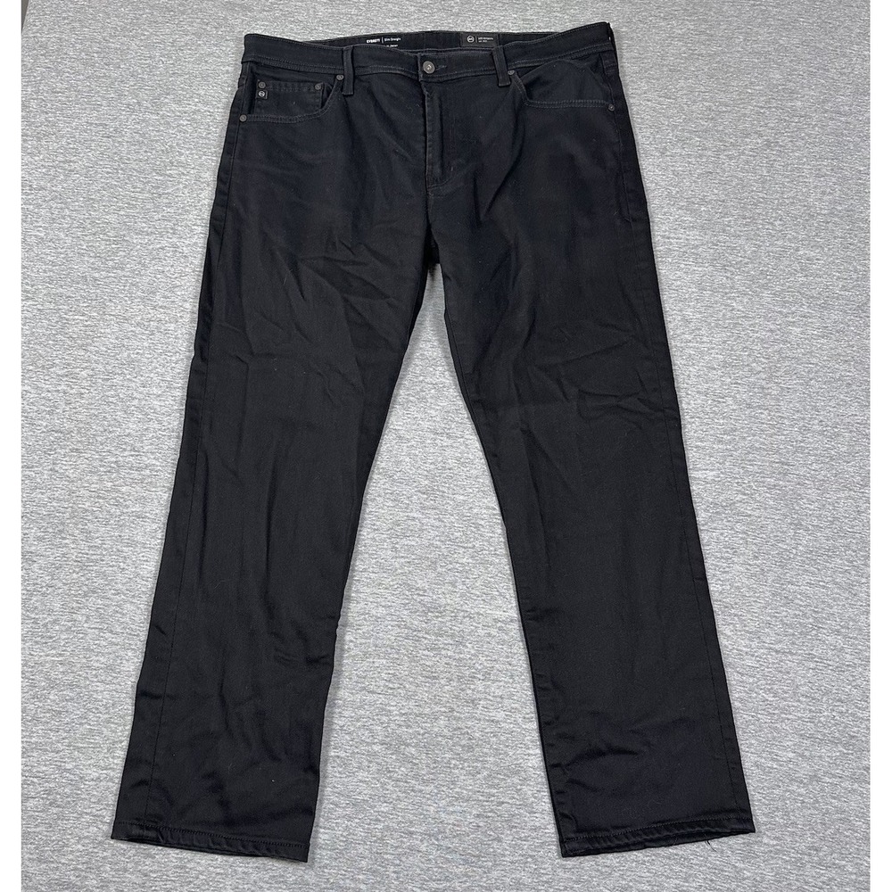 AG Adriano Goldschmied Jeans Mens 38x30 Black Everett Slim Straight Japan Fabric